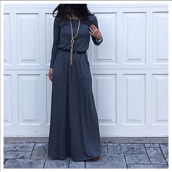 ✨LAST ONE ✨Red side pocket belted maxi dress - Picture 4 of 4
